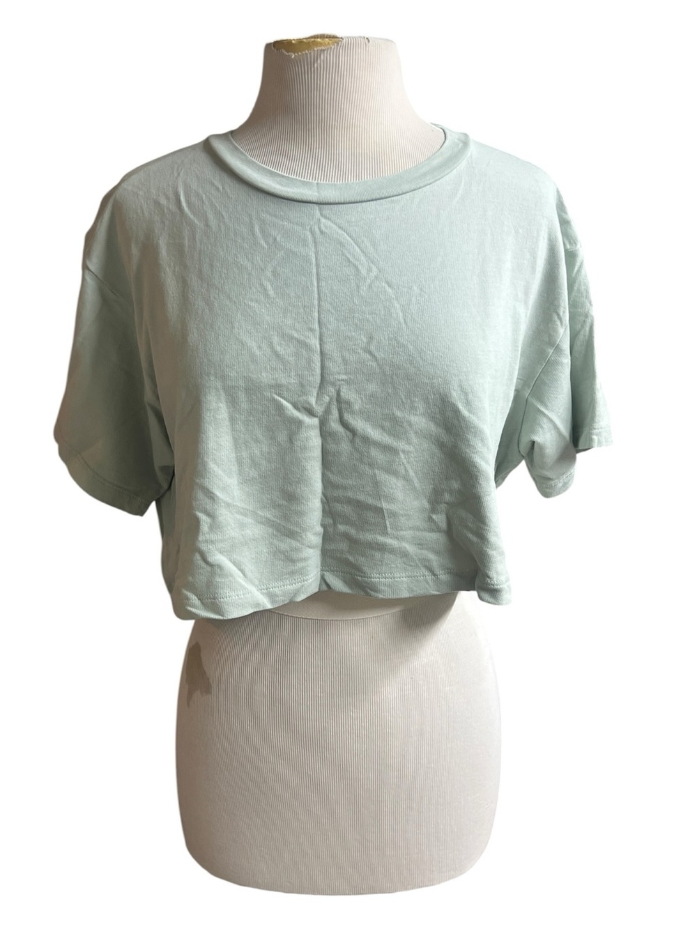 Talentless OS mint green cropped tee shirt